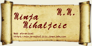 Minja Mihaljčić vizit kartica